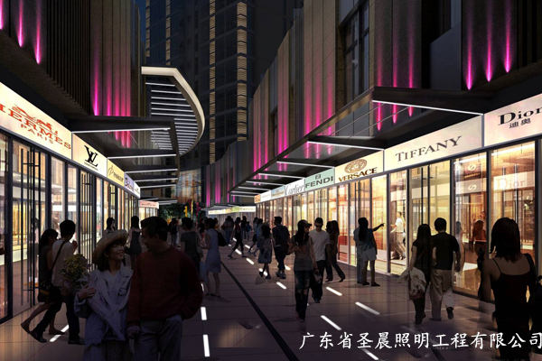 广州金竹岗商业街灯光设计