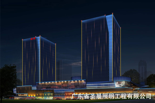 山西万豪华府写字楼夜景亮化