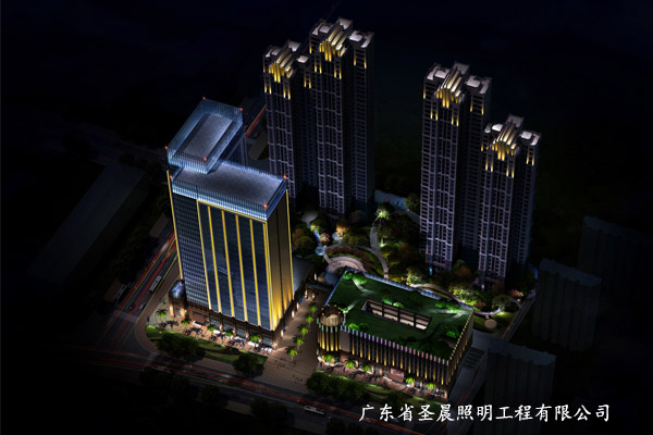 武汉后襄河大厦夜景灯光