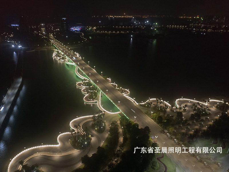 海花岛入岛桥梁夜景照明工程