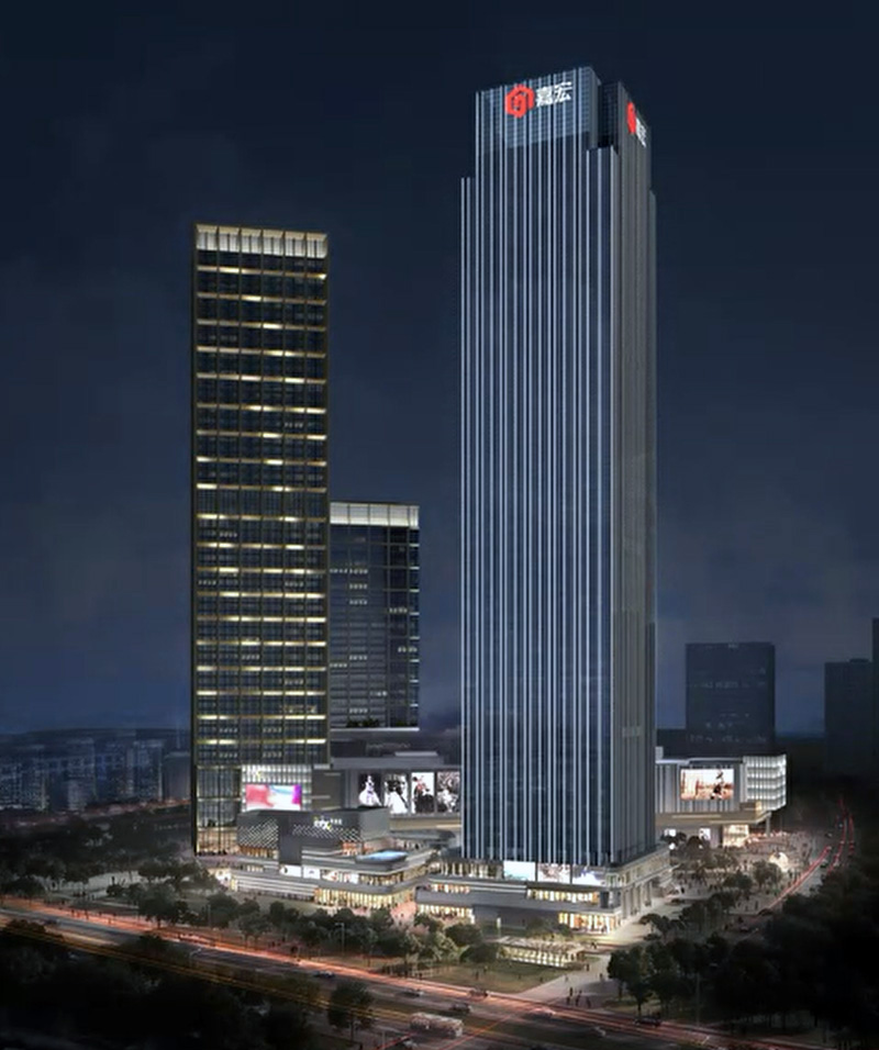 嘉宏国际大厦景观照明设计效果图