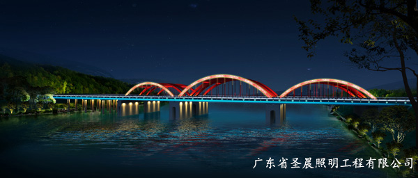 贵州黄弓大桥夜景照明