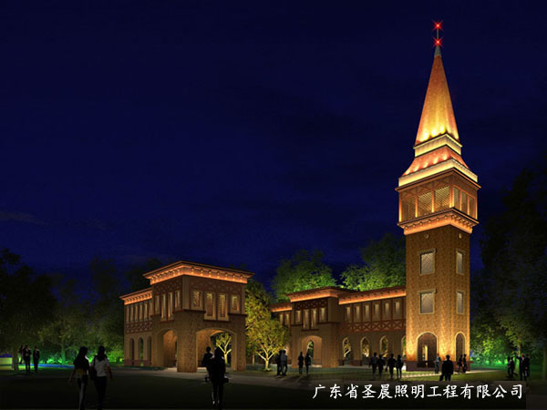 东莞保利山顶教堂灯光工程