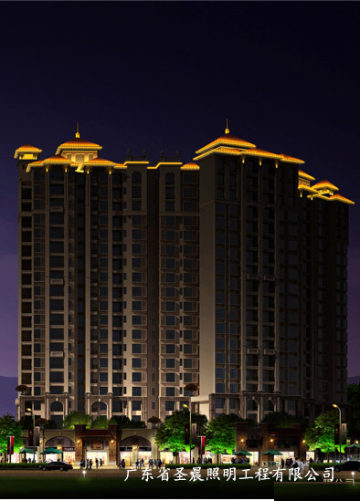 韶关御龙湾夜景照明工程