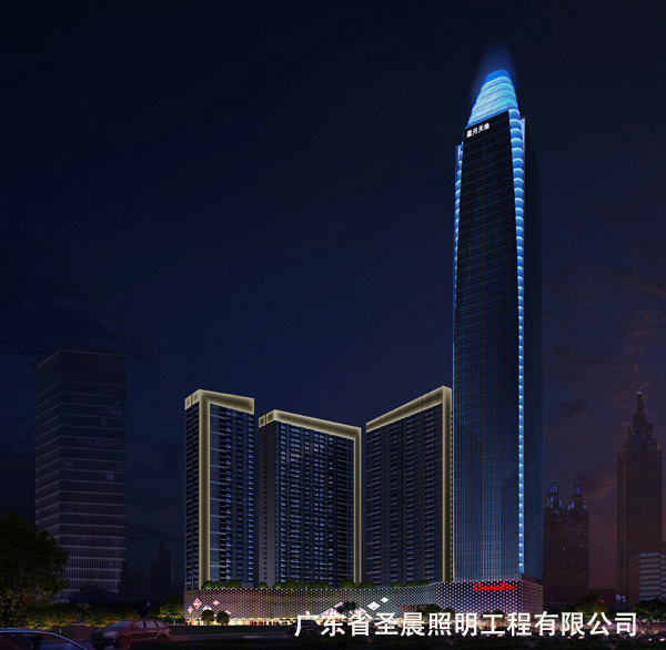 惠州荣灿置业大厦夜景亮化