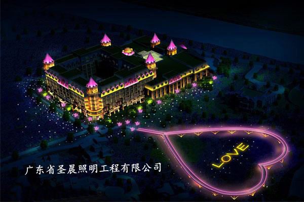 广州百万葵园婚庆主题酒店亮化工程